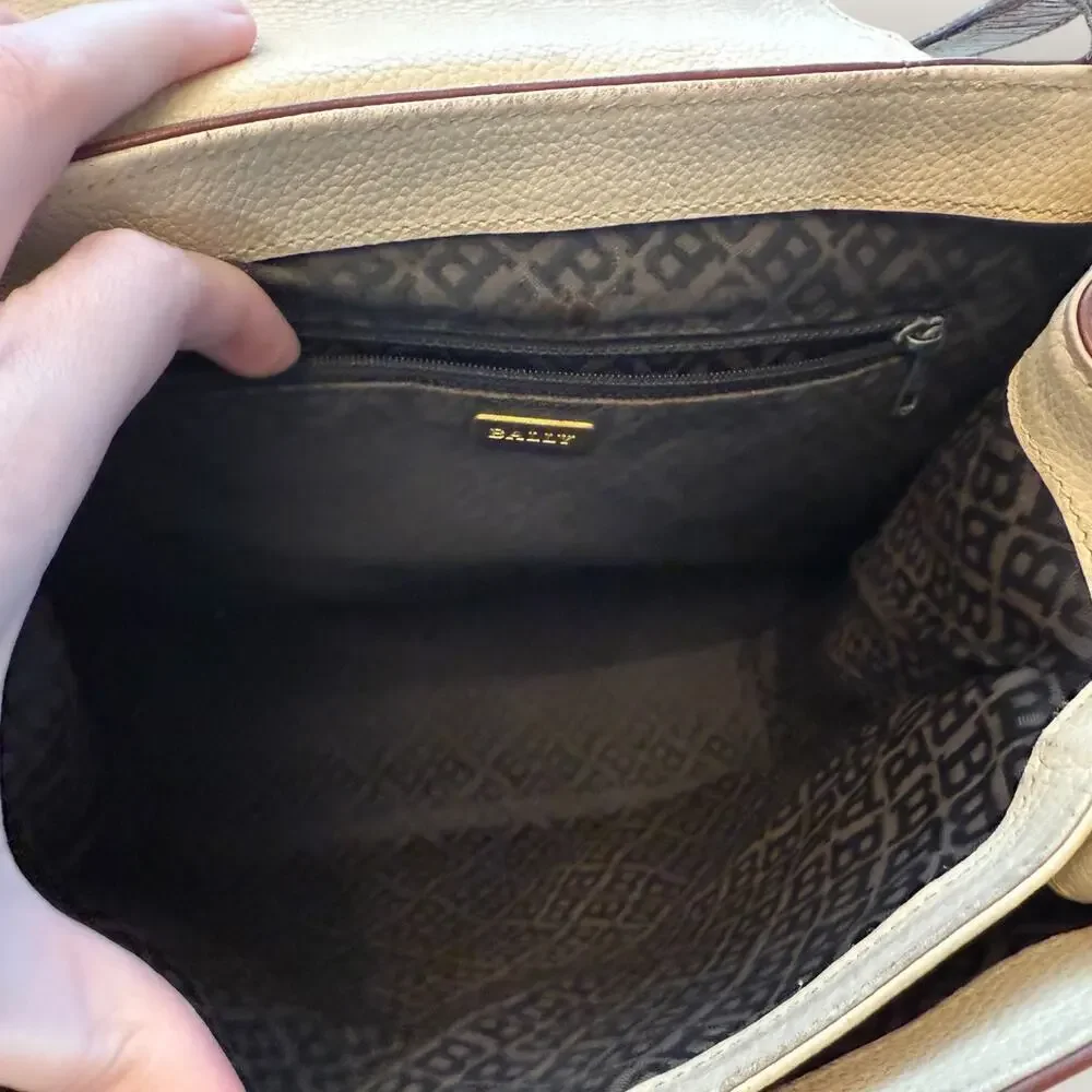 Rare Vintage Bally Pavone Flap Leather Satchel